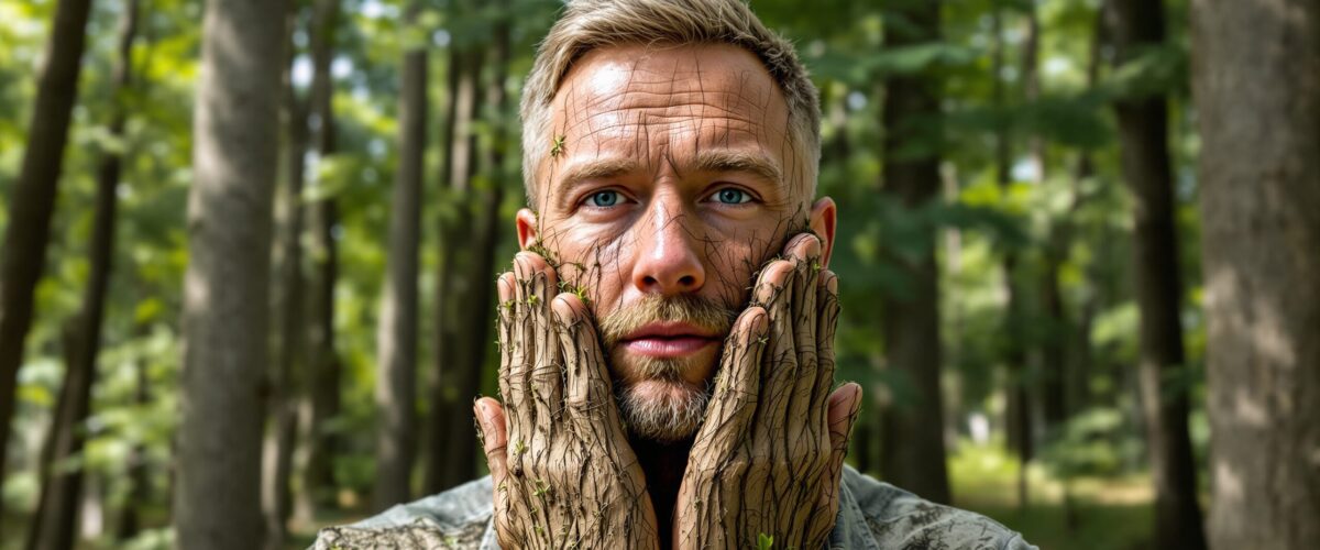 homme arbre visage